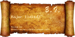 Bajer Ildikó névjegykártya
